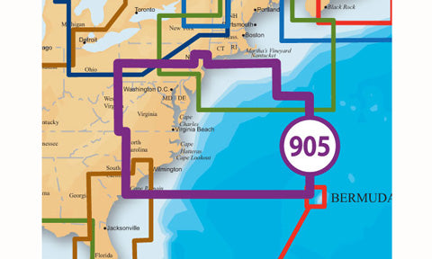 Navionics Platinum Plus Compact Flash Card Preloaded with 905P Plus US Mid Atlantic and Canyons