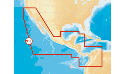 Navionics Platinum Plus SD Card Preloaded with 911P-2 Plus Central America