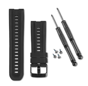 Black Silicone Watch Band