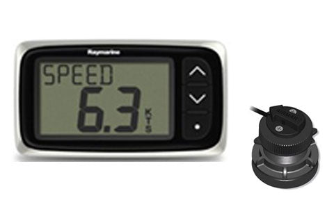 Raymarine i40 Speed Display with P371 Through Hull Speed and Temperature Transducer