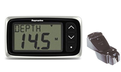 Raymarine i40 Depth Display with P66 Transom Mount Depth Transducer
