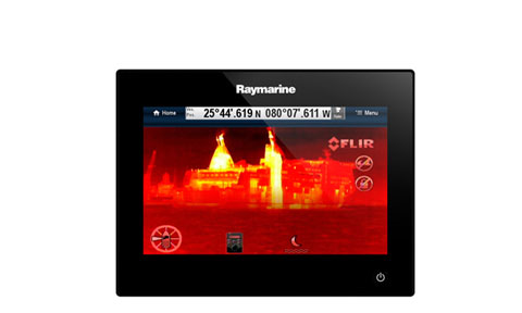 Raymarine gS95 9 inch Glass Bridge Multifunction Display 6 o clock optimal viewing