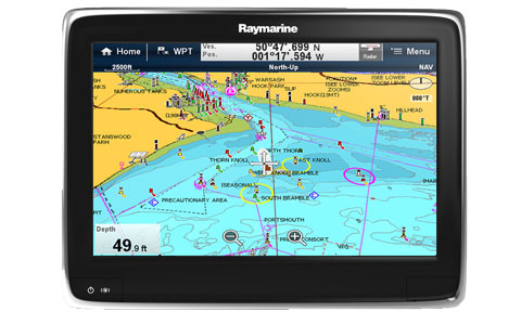 Raymarine a125 12 Inch Touchscreen MFD with Wi-Fi and Navionics EU Silver Chart