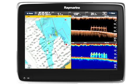 Raymarine a128 12 Inch Touchscreen MFD, WiFi, DownVision and C-Map Essential ROW Chart