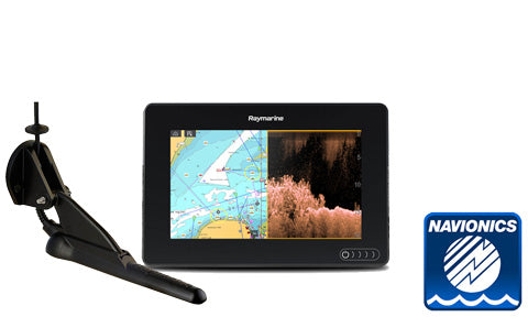 Raymarine Axiom 7 DV, 7 Inch MFD with CPT-100DVS Transducer and Navionics+ Small Chart