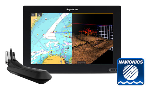Raymarine Axiom 12 RV, 12 Inch MFD with RV-100 Transducer and Navionics+ Small Chart