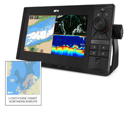 Raymarine Axiom 2 Pro 9 S with Northern Europe Lighthouse Chart