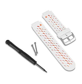 Forerunner® 620 wrist strap - White/Orange