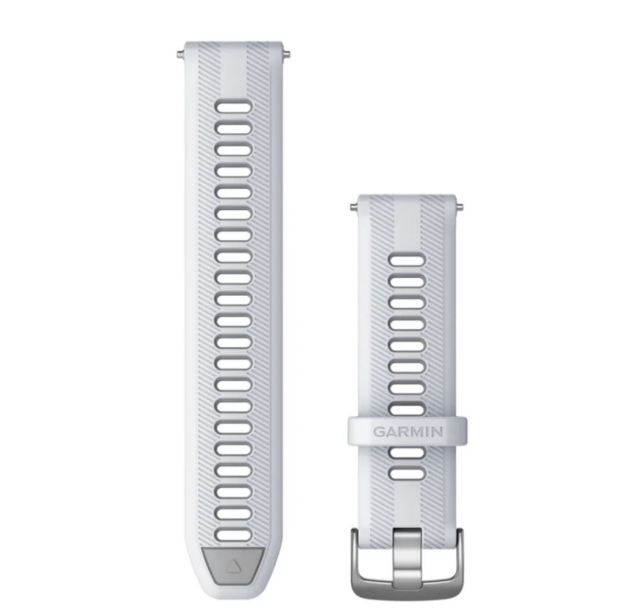 Forerunner® Watch Bands (22 mm), Whitestone/Powder Grey with Silver Hardware
