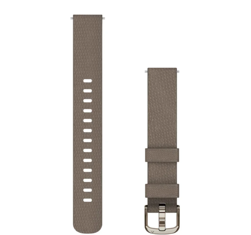 Lily® 2 Bands (14 mm), Coffee nylon, cream gold hardware