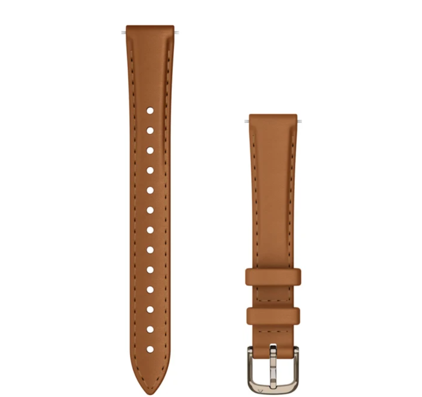Lily® 2 Bands (14 mm), Tan leather, cream gold hardware