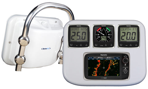 MarinePod 7 Inch Chartplotter and stainless Rail mount Fixing