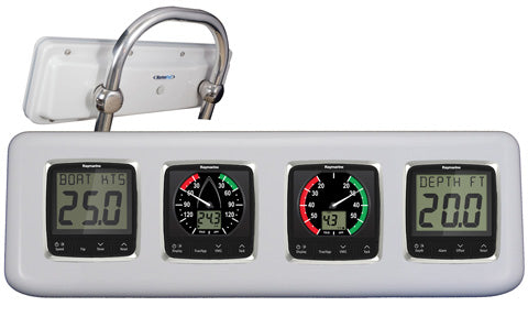 MarinePod 4 Instrument Pod with Stainless Rail Fixing Kit
