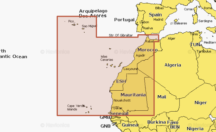 Navionics Africa, Northwest - NAAF004R