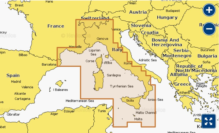 Mediterranean Sea, Cen. & West -NSEU012R