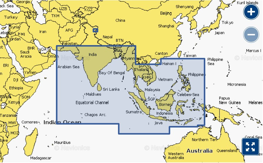 Indian Ocean & South China Sea -NVAE010L