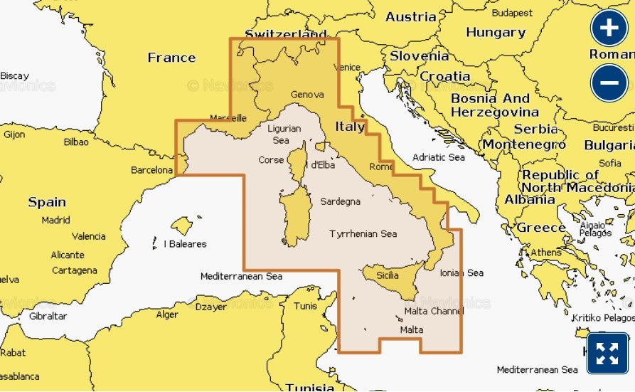 Mediterranean Sea, Cen. & West -NVEU012R
