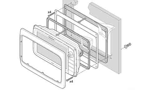 Raymarine c12 and e12 Retro-fit kit for C120 and E120 cutout