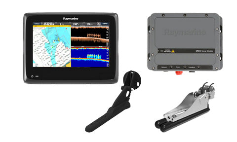 Raymarine a98 9 inch WiFi MFD with DownVision CPT100 and SideVision CP200 Pack