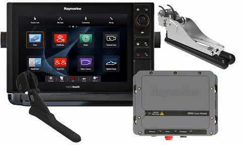 Raymarine eS128 12 inch WiFi MFD with DownVision CPT100 and SideVision CP200 Pack