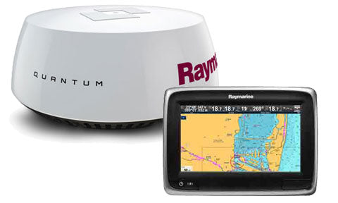 Raymarine a75 7 inch WiFi MFD with Quantum Q24C Radar and Navionics EU Silver Chart