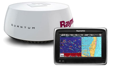 Raymarine a77 7 inch WiFi MFD with Quantum Q24C Radar and Navionics EU Silver Chart