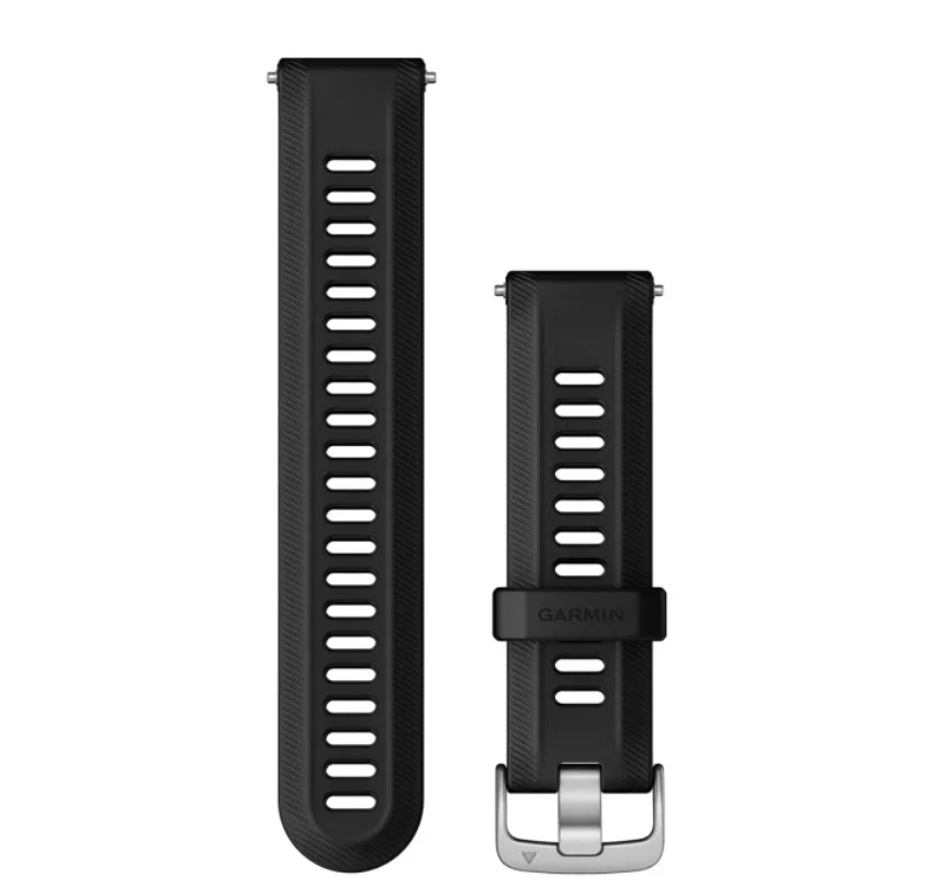 Watch Bands (Forerunner® 955), Black with Silver Hardware