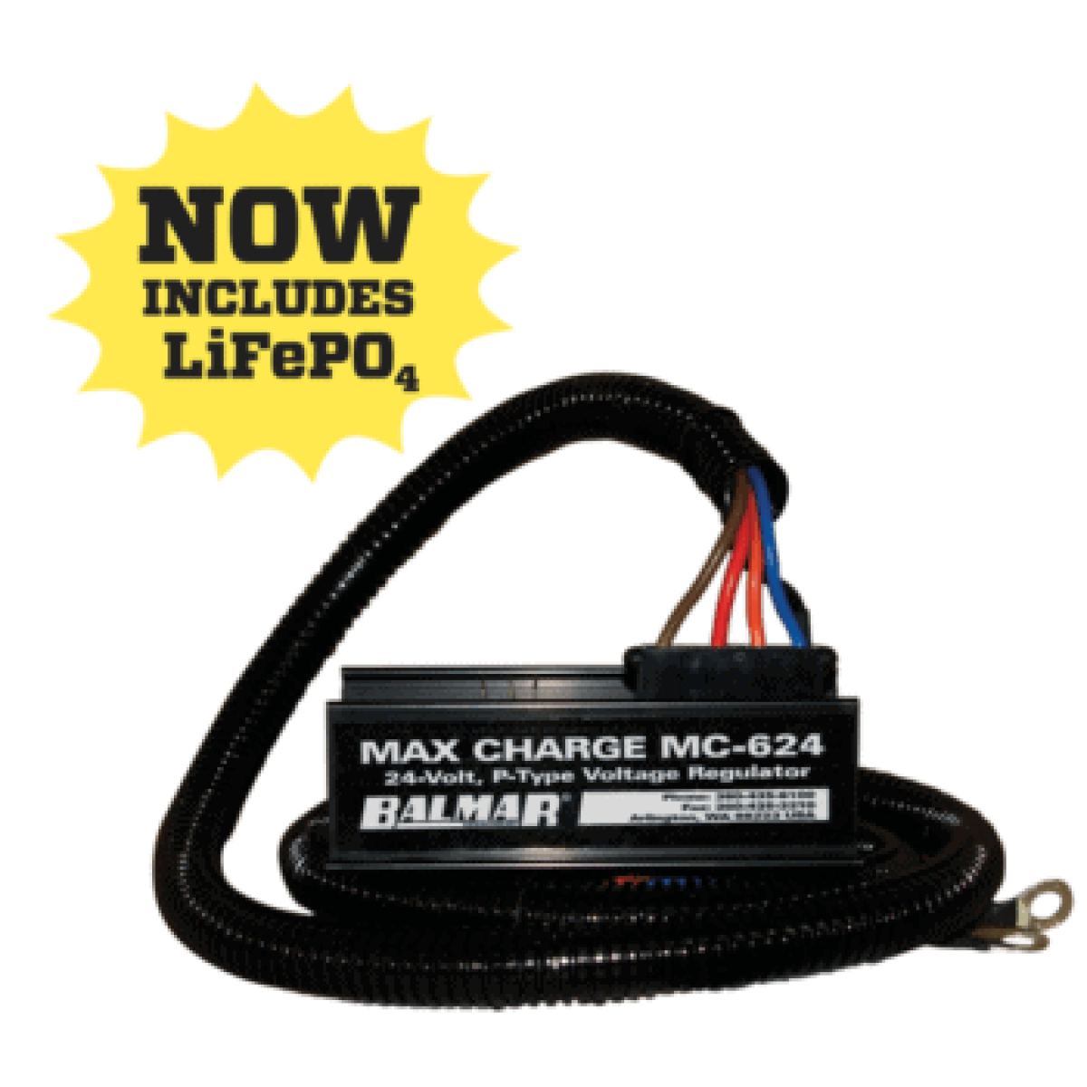 Balmar 24v MAX Charge advanced regulator. MC-624-H. incl. wiring harness
