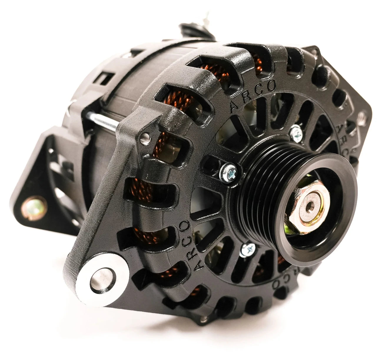 ARCO Alternator - 24V 7kW DF315 - Dual Foot 3.15" - Rear Battery Post - Externally Regulated - Isolated Ground - 49mm K6 Pulley - 4502