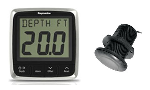 Raymarine i50 Depth Display with P319 Depth Through Hull Transducer