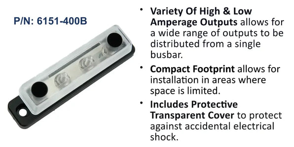 EGIS 150A Common Busbar, Four Stud, With Cover