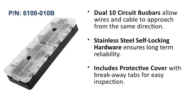 EGIS 100A Dual Busbar, 2 x 10 Circuit