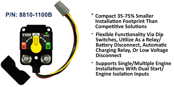 EGIS XD Flex 1 Relay/ACR/LVD Single 500A 12/24V (DTM)