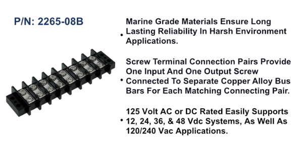 EGIS 65A Terminal Block, 8 Circuit