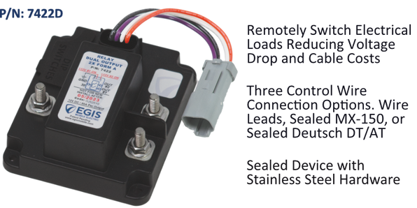 EGIS Dual 2x80A Relay, Deutsch Connector 12V