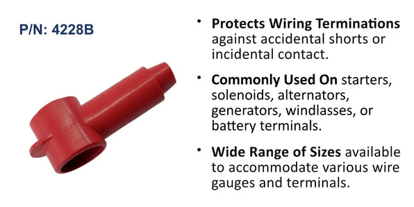 EGIS CableCap Stud Insulator, 2/0-2 AWG, Red