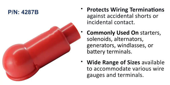 EGIS CableCap Lug Insulator, 2/0 AWG, Red