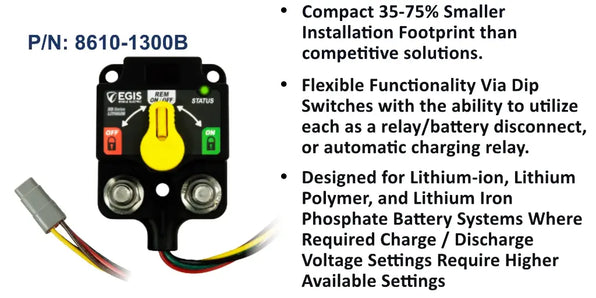 EGIS XD Flex L Lithium Single Relay / ACR 500A with Knob