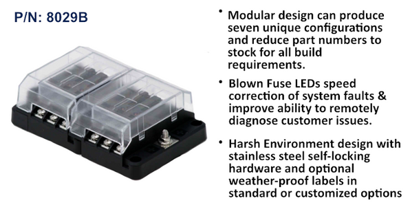 EGIS RT Series 12-Way Fuse Block with LED Indication