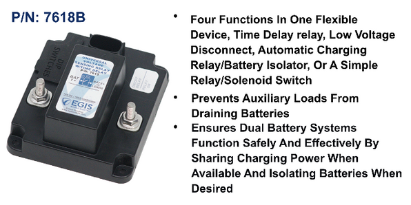 EGIS Universal Voltage Sensing Relay 160A 12V