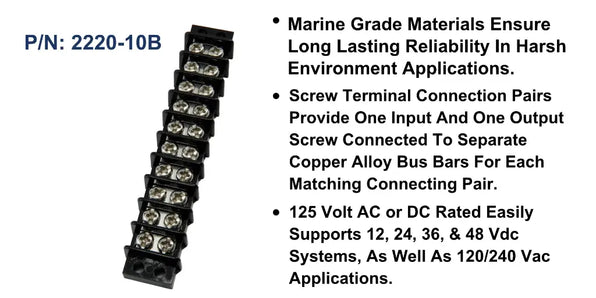 EGIS 20A Terminal Block, 10 Circuit
