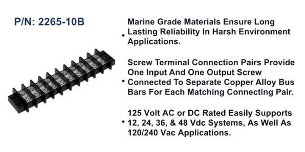 EGIS 65A Terminal Block, 10 Circuit