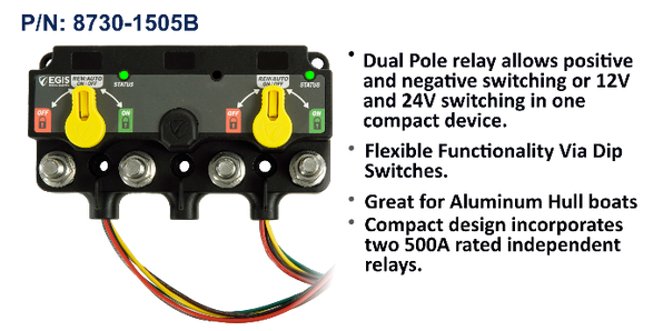 EGIS XD Dual 2-Pole Flex 2 Relay / Relay 500A with Knobs