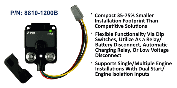 EGIS XD Flex 1 Relay/ACR/LVD Single 500A 12/24V (DTM, No Knob)