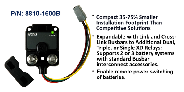 EGIS XD Flex 2 Relay/ACR Single 500A 12/24V (DTM, No Knob)