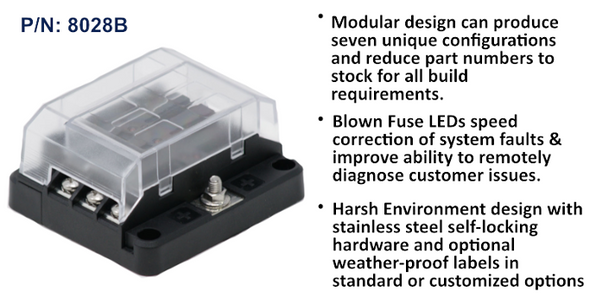 EGIS RT Series 6-Way Fuse Block with LED Indication