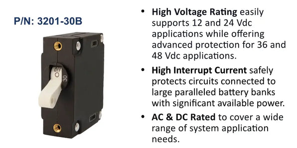 EGIS A Series 30A Circuit Breaker, Single Pole