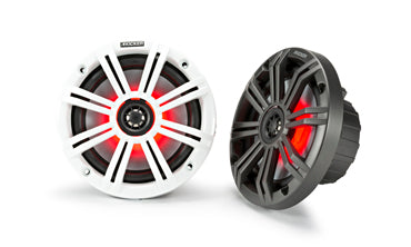 Kicker Audio KM Marine 6.5 Inch Coaxial Speaker System with LED