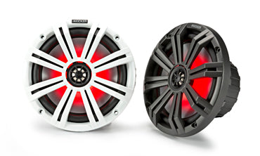 Kicker Audio KM Marine 8 Inch Coaxial Speaker System with LED