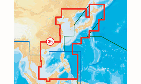 Navionics Plus Compact Flash Card Preloaded with 35XG South China Sea - Japan